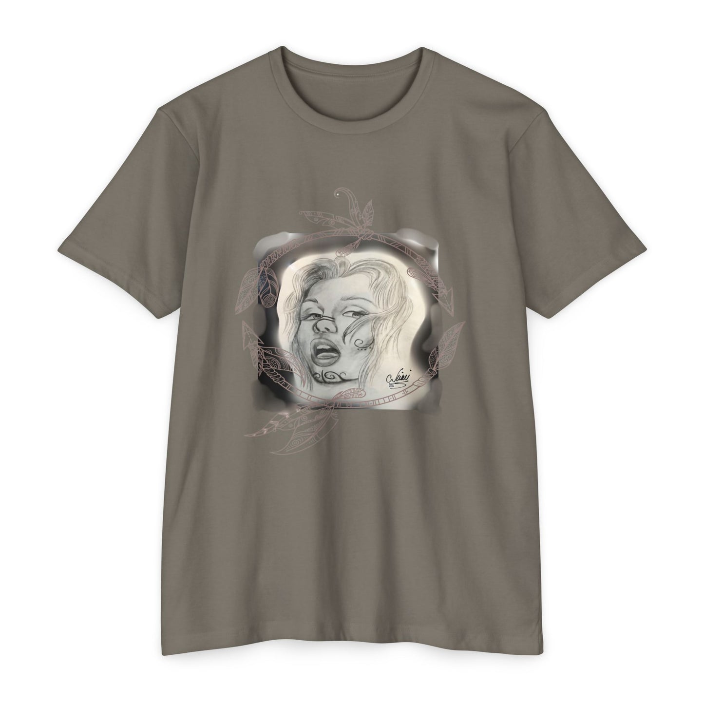 Painted Lady Face Tattoo Artwork - T-Shirt Unisex Jersey