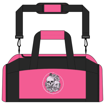 Roses Skull Pair - Gym Bag — Floral Skull Duffle for Gym, Travel & Fitness