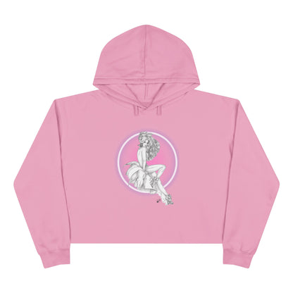 Pretty Bunny Vintage Artwork - Beauty Never Gets Old - Hoodie Cropped