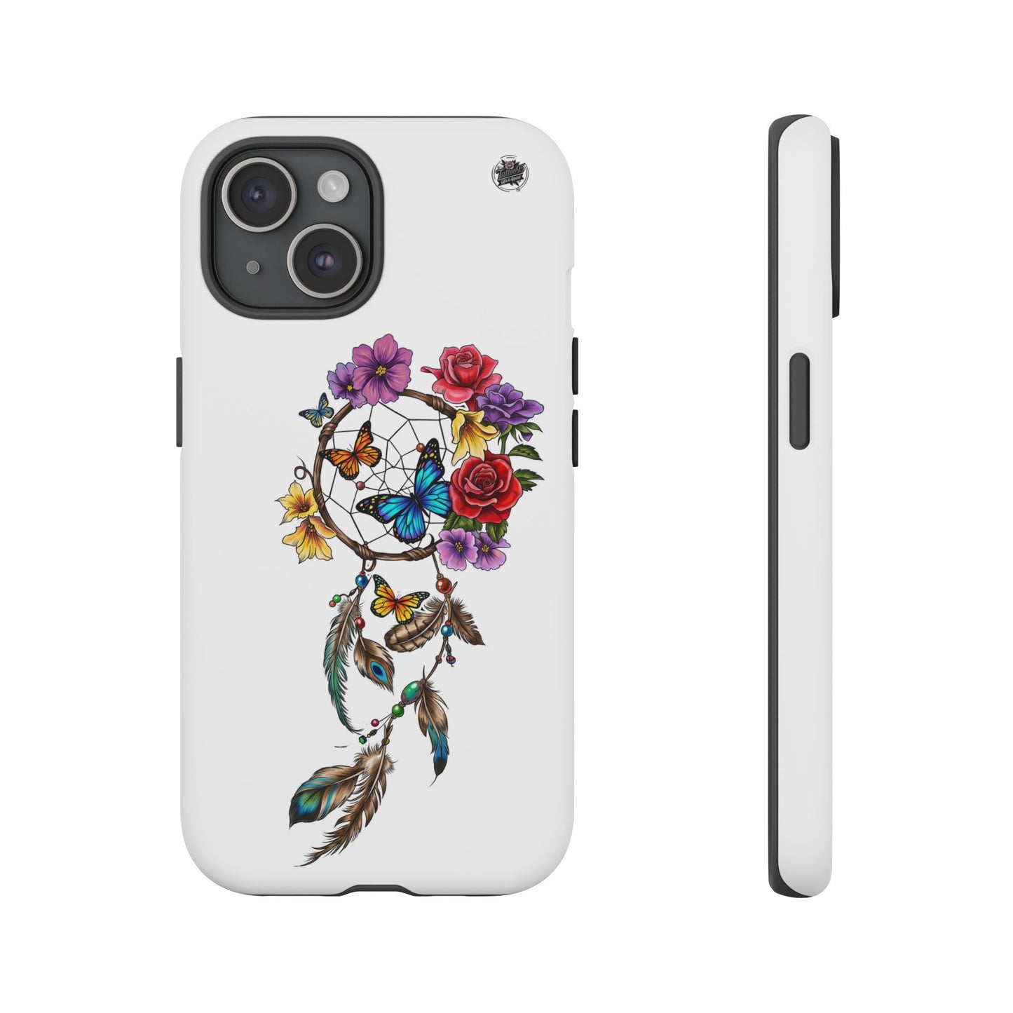 Dreamcatcher &  Butterflies White — Tough iPhone 17 - iPhone 11 Series Protective Cover