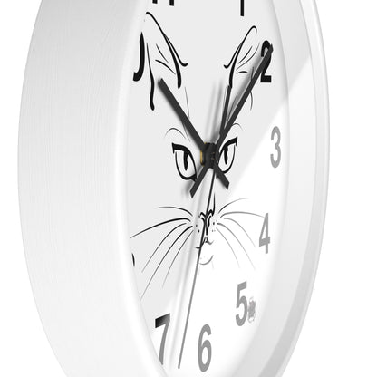 Cute Cat Muzzle Tattoo - Wall Clock — Original Cat Face Design