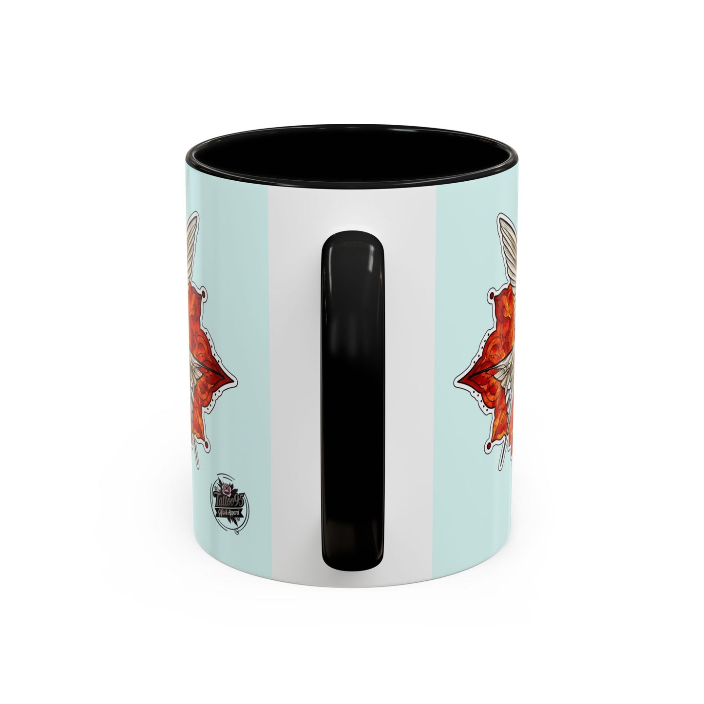 Swallow & Autumn Leaf Accent Coffee Mug — Ceramic Bird Lover Gift (11/15oz)