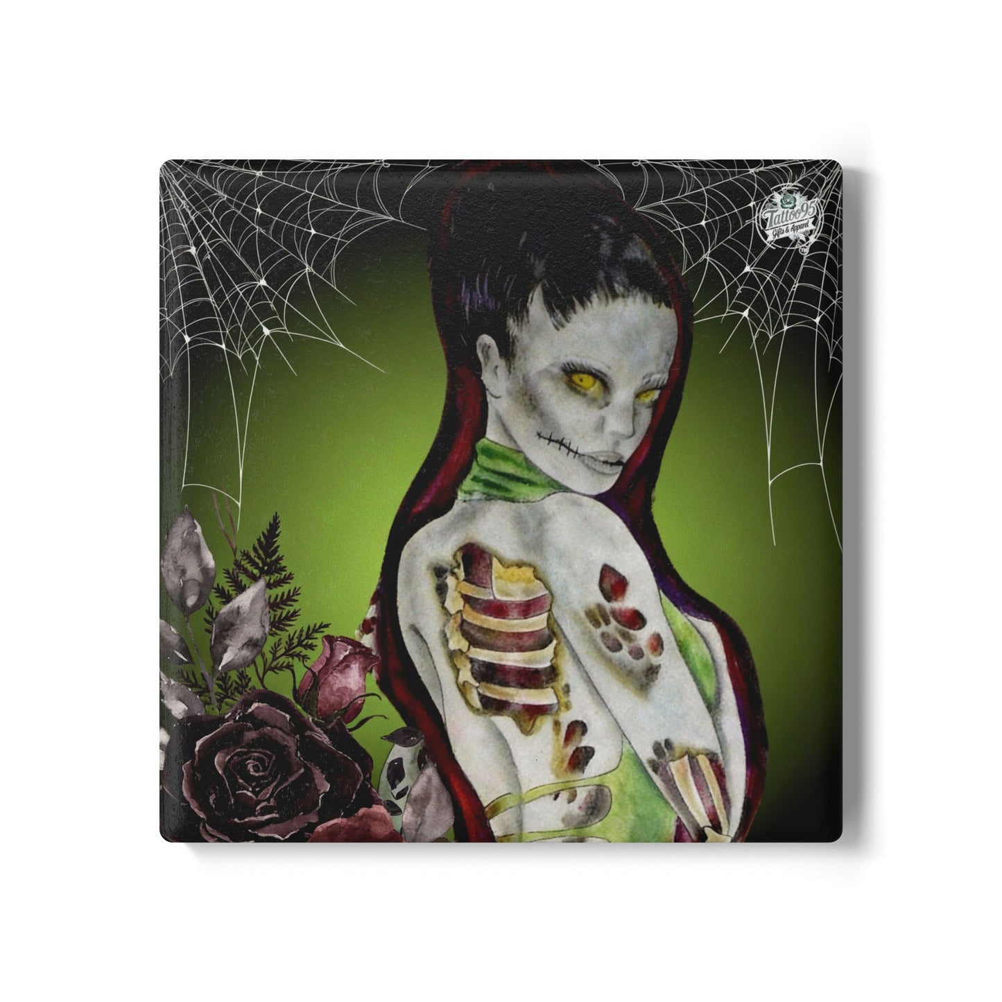 Lady Zombie 'Deadrah' - Ceramic Drink Coaster