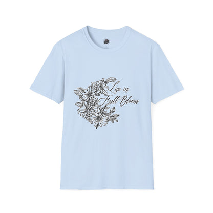 Live in Full Bloom - Floral Script Crew Tee