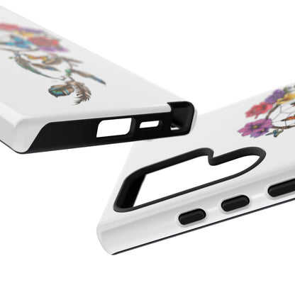 Dreamcatcher &  Butterflies White — Tough Galaxy S10-S25 Series Protective Cover