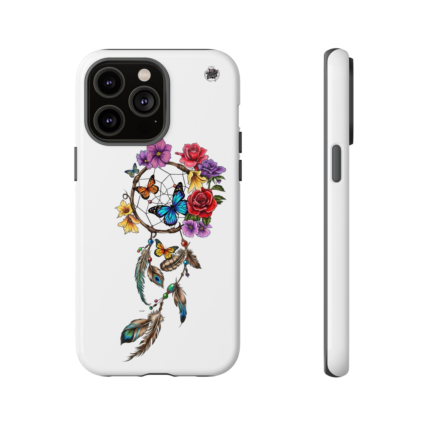 Dreamcatcher &  Butterflies White — Tough iPhone 17 - iPhone 11 Series Protective Cover