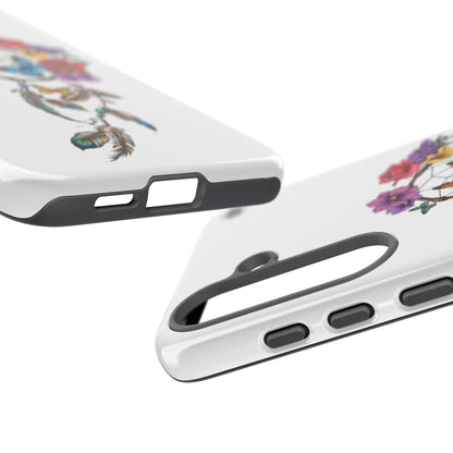 Dreamcatcher &  Butterflies White — Tough Galaxy S10-S25 Series Protective Cover