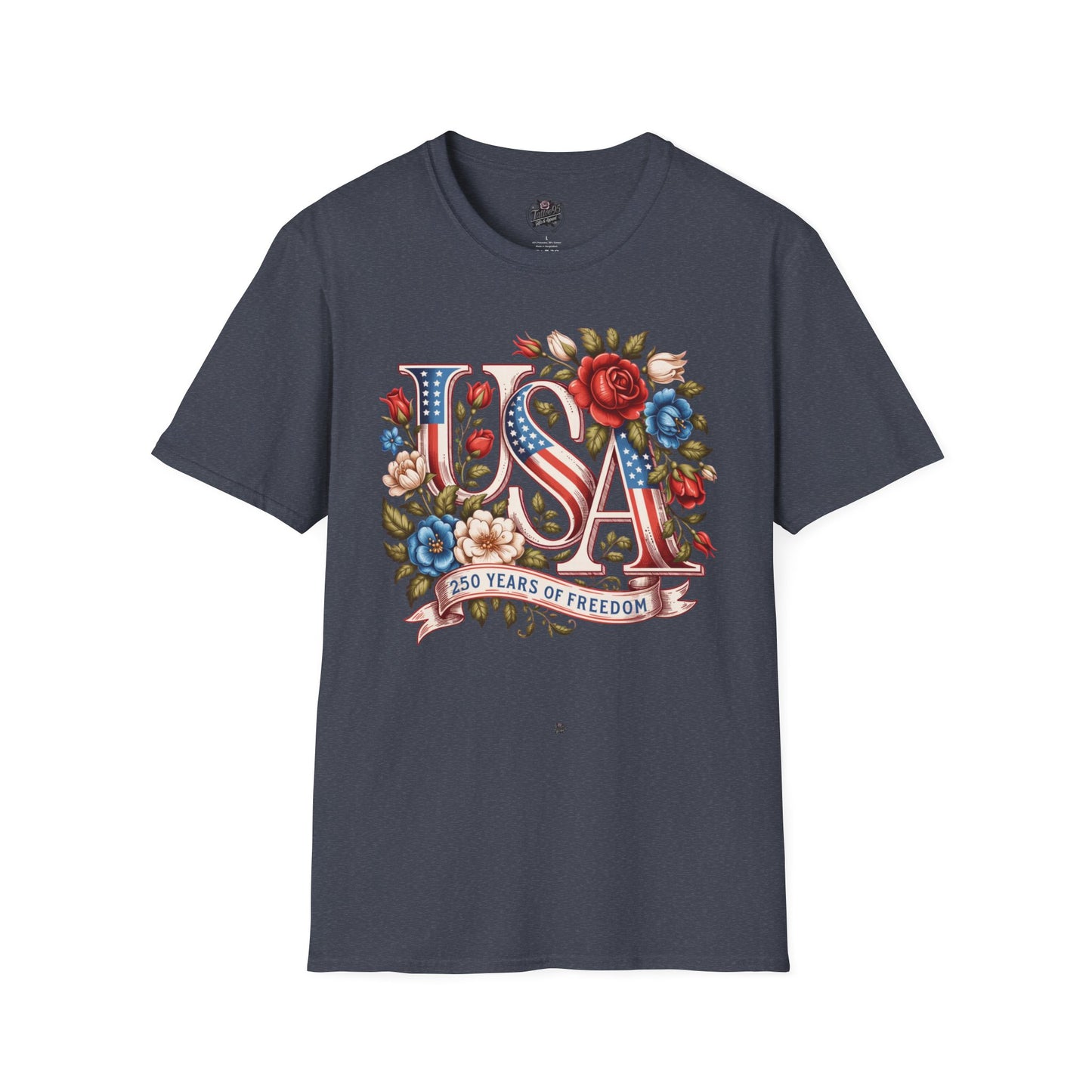 Floral USA 250th T-Shirt — Happy Birthday America