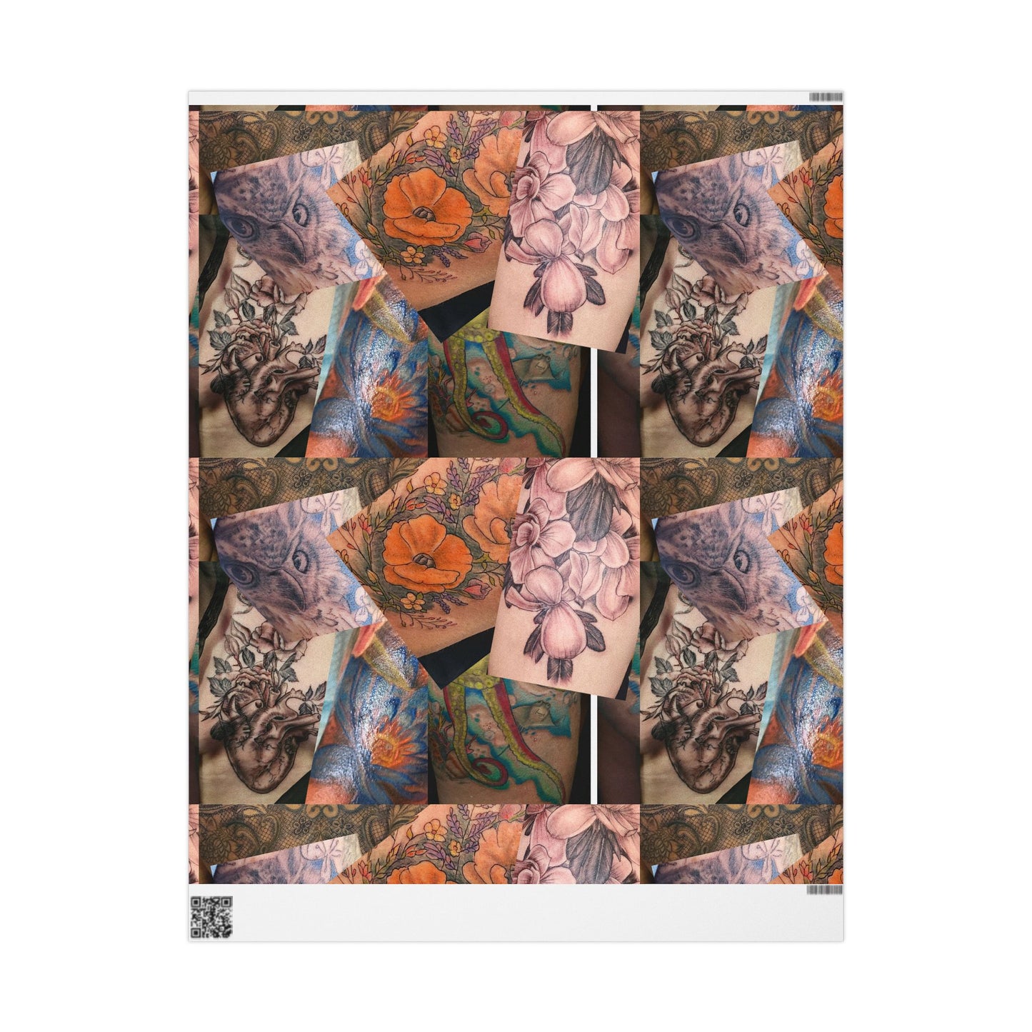 Nikki's Tattoo Studio Collection - Gift Wrapping - Original Tattoo Art Series 2 - Unique Gift Wrap Paper
