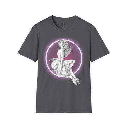 Pretty Bunny Vintage Artwork - Unisex Soft-Style T-Shirt