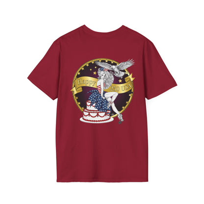 Eagle Tattoo T-Shirt with Flag & Lady Liberty – Happy 250th Birthday USA