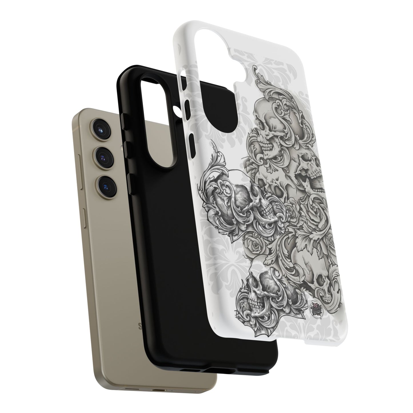 Cascading Skulls - Tough Phone Cases Available in most Galaxy series.