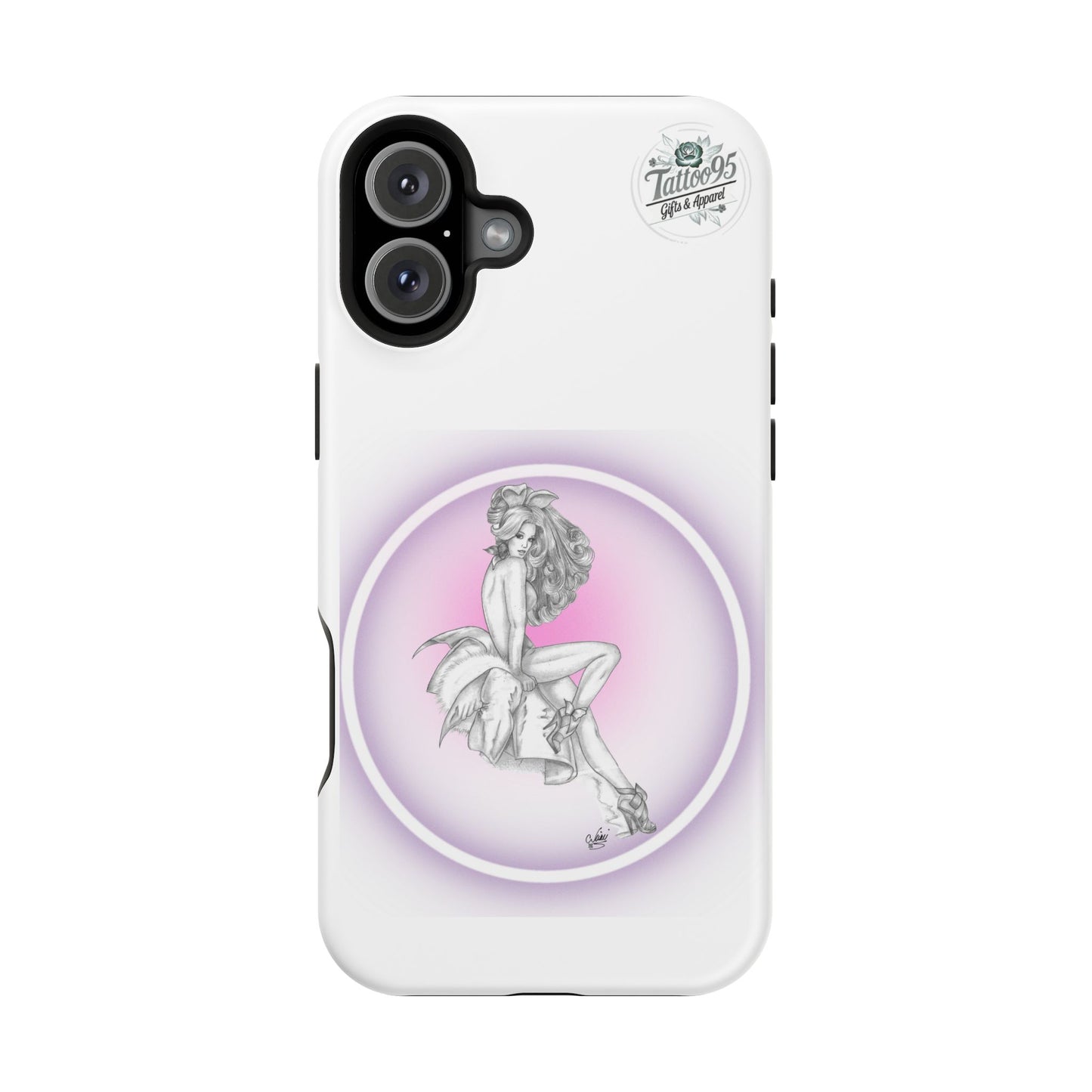 Pretty Bunny Vintage Artwork - iPhone Case