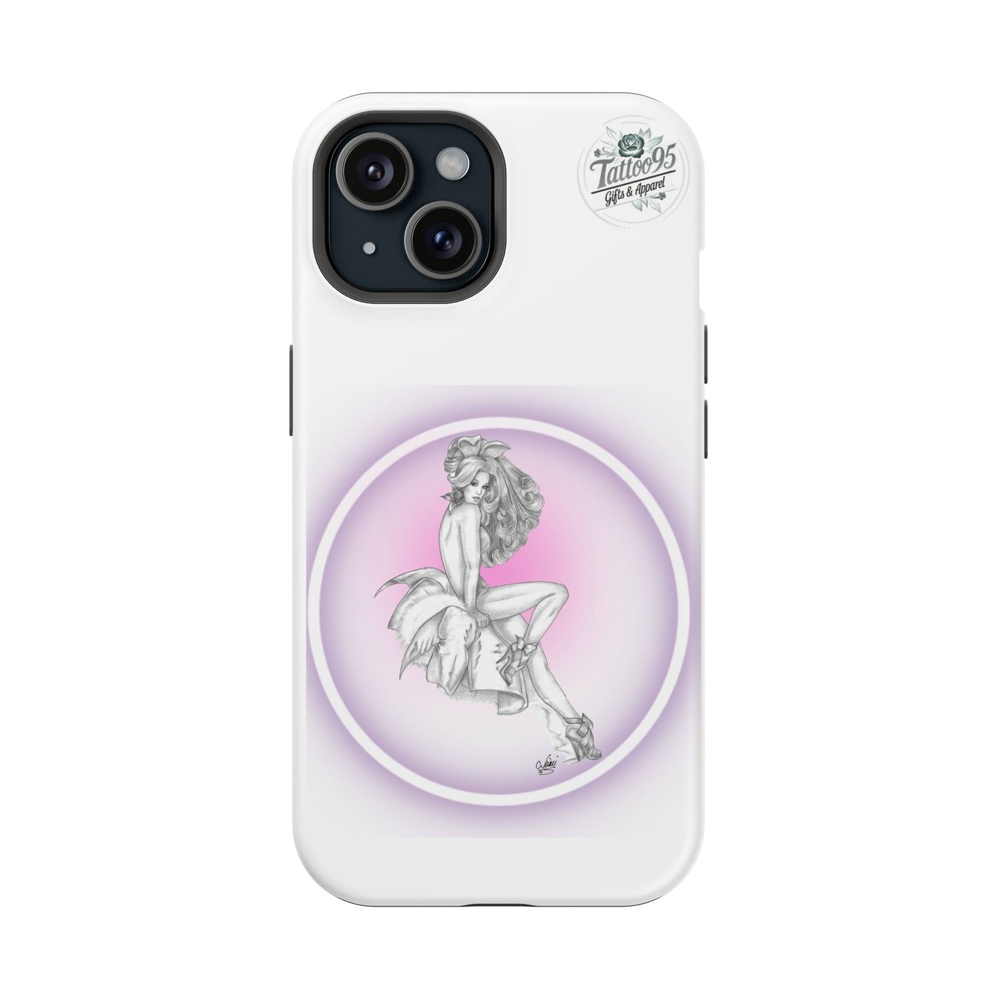 Pretty Bunny Vintage Artwork - iPhone Case