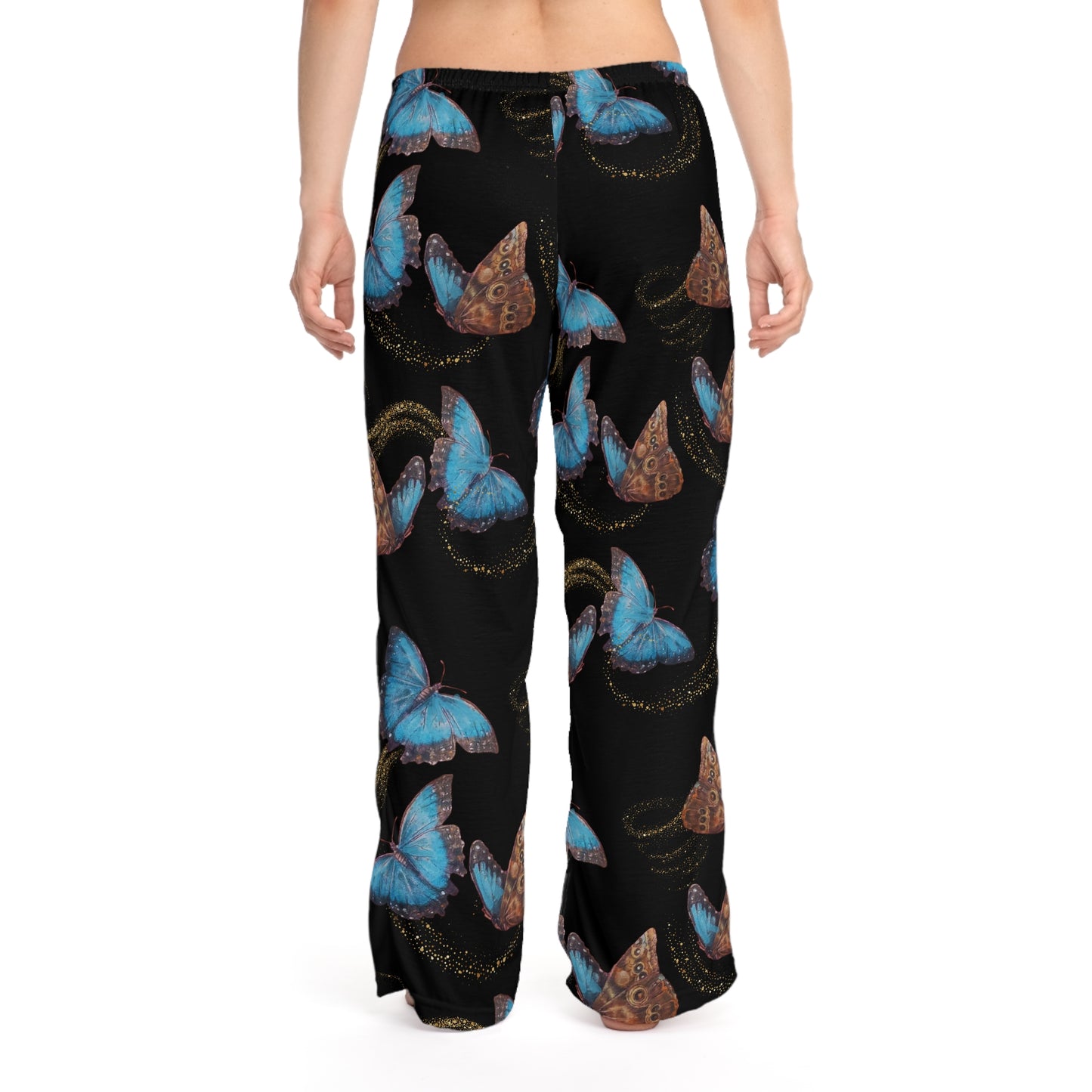 Blue Morphis Butterfly  Tattoo Art - Pajama Pants