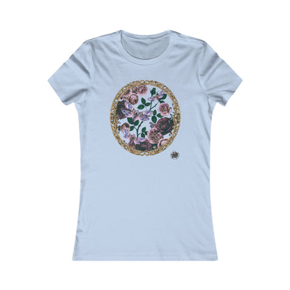 Purple Moths & Roses Women's Slim Fit Tee — Original Tattoo Artwork