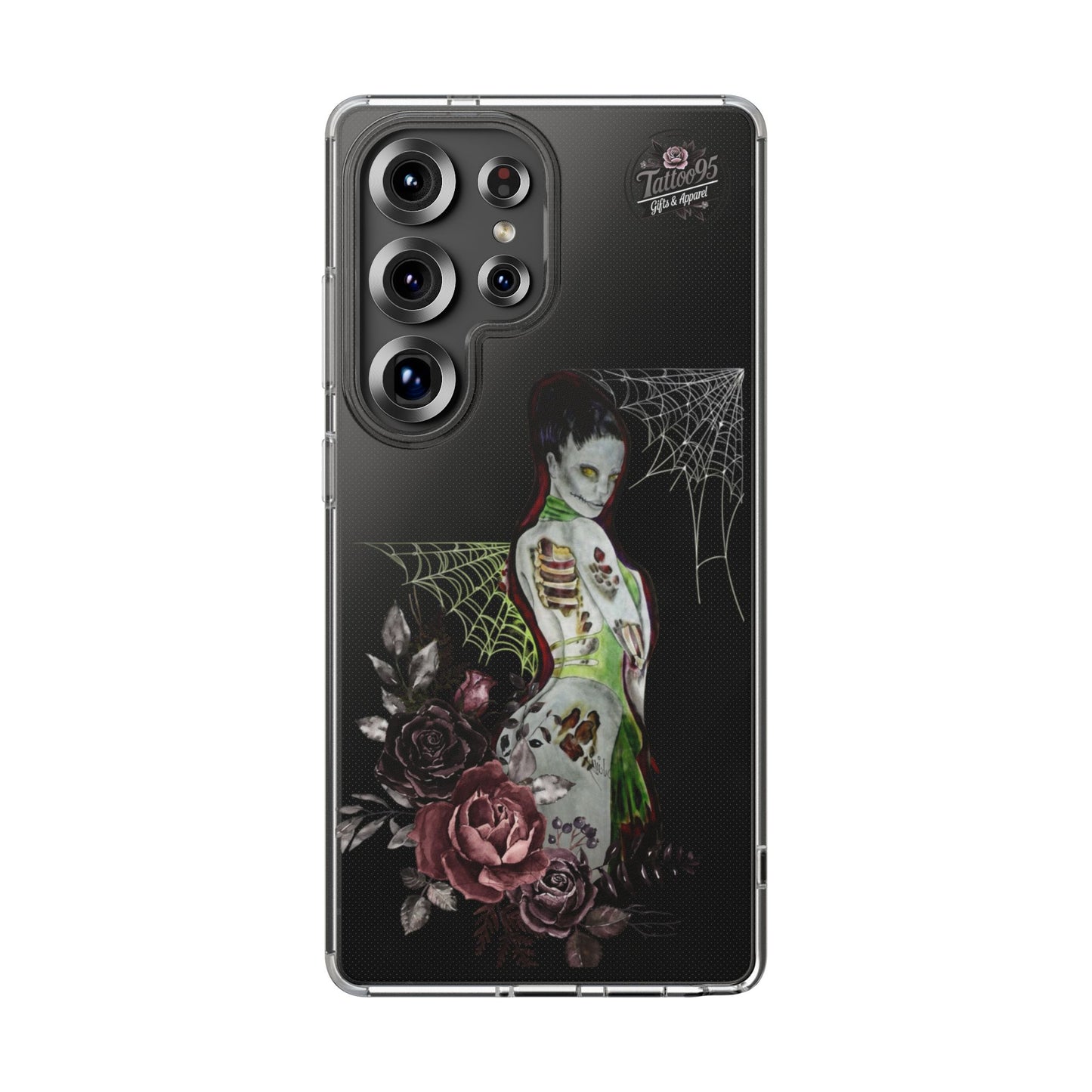 Zombie Lady Deadrah - Galaxy 24 Series & Galaxy 25 Series Phone Case - Black Background