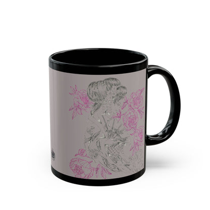 Flowing Geisha Tattoo - Coffee Mug — 11oz & 15oz - Choose Background Color