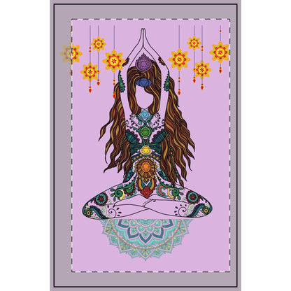 Yoga Goddess Meditation Lotus Mandala - Spiral Notebook — Dotted Gothic Journal for Artists & Writers