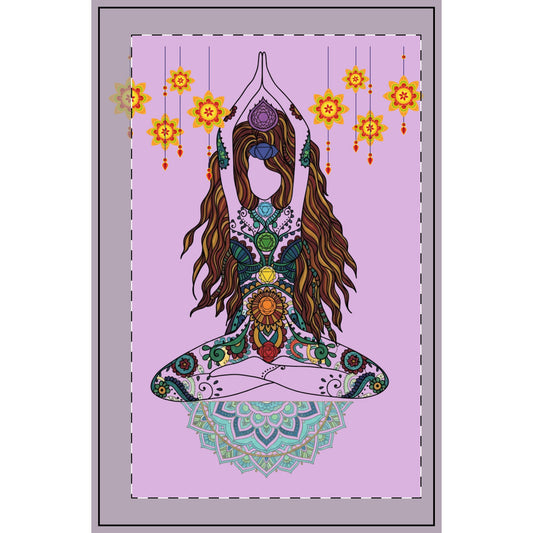 Yoga Goddess Meditation Lotus Mandala - Spiral Notebook — Dotted Gothic Journal for Artists & Writers