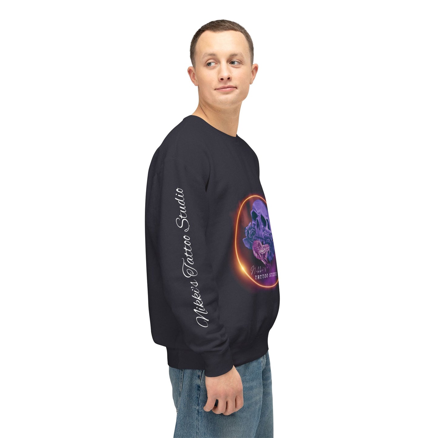 Nikki's Tattoo Studio Collection - Skull and Snake Logo - Crewneck sweatshirt