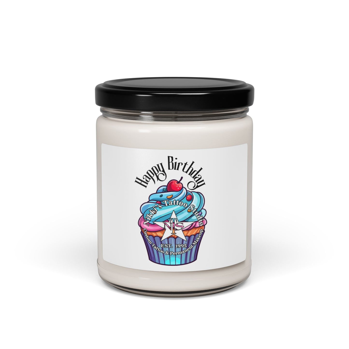 Nikki's Tattoo Studio Collection - HAPPY BIRTHDAY Scented Soy Candle 9oz