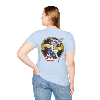 Eagle Tattoo T-Shirt with Flag & Lady Liberty – Happy 250th Birthday USA