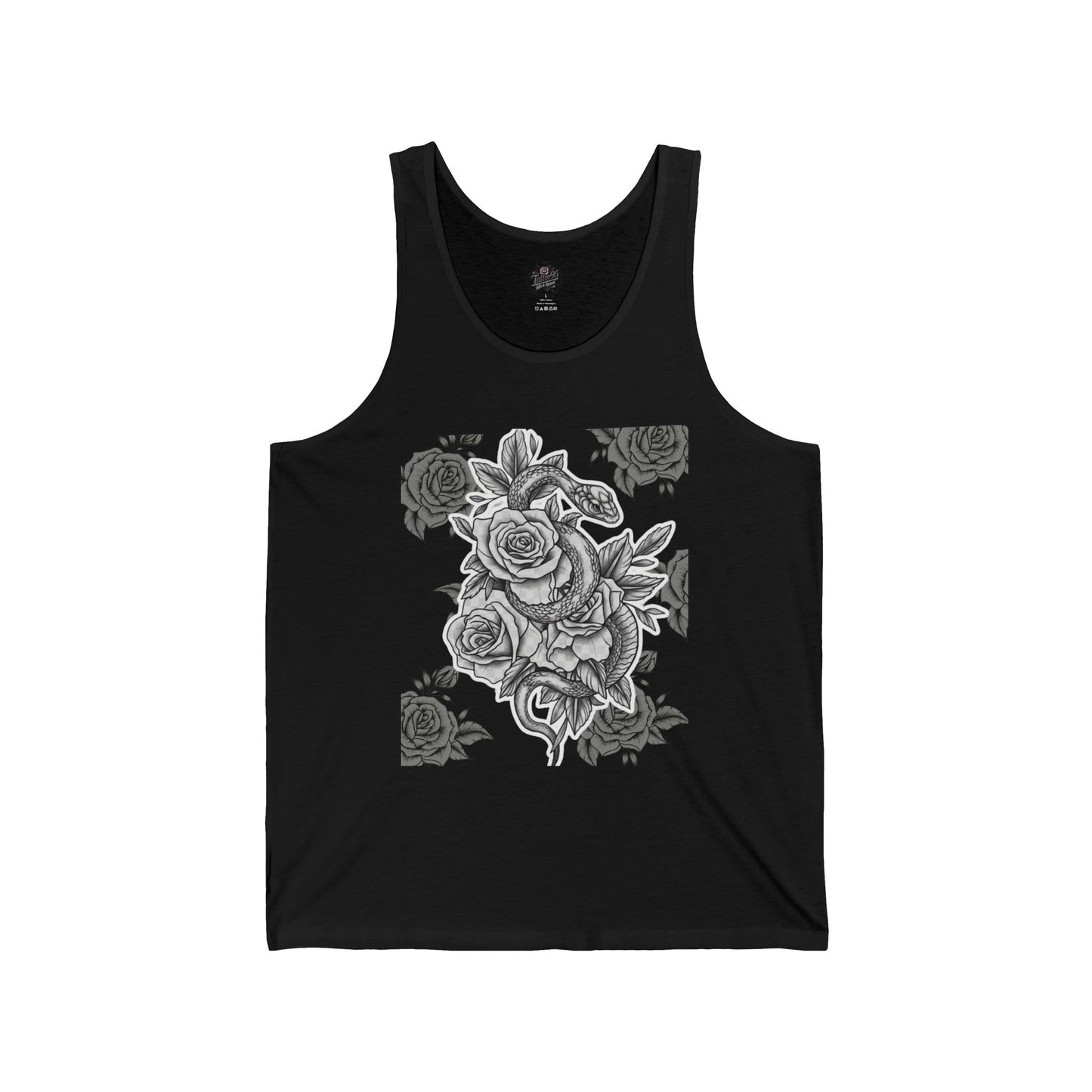 Snake & Roses Unisex Jersey Tank - I AM Powerful & Creative