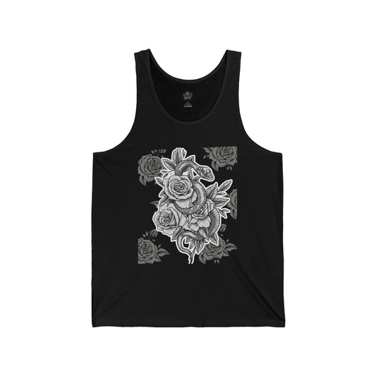 Snake & Roses Unisex Jersey Tank - I AM Powerful & Creative