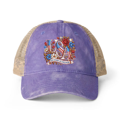 Floral USA - Women's Washed Mesh-Back Cap