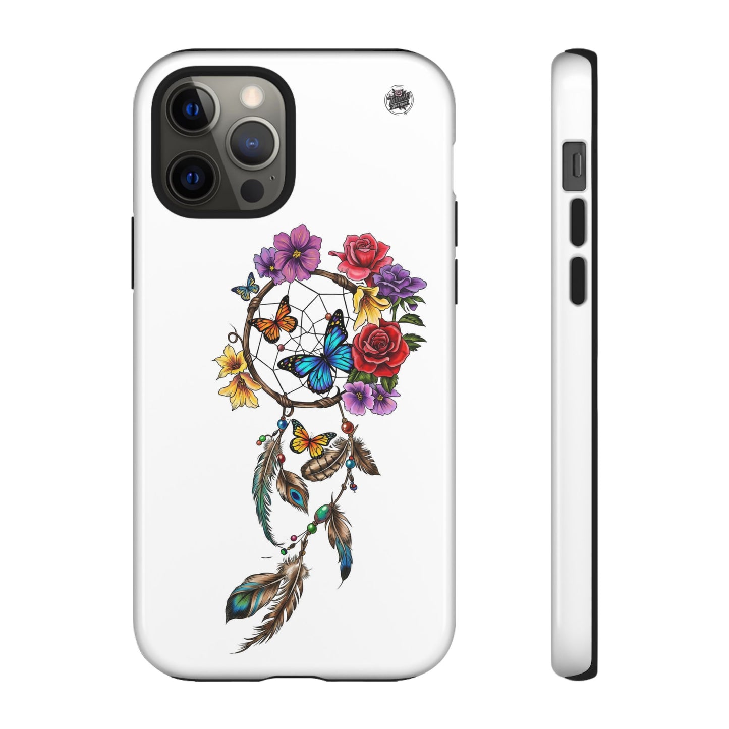 Dreamcatcher &  Butterflies White — Tough iPhone 17 - iPhone 11 Series Protective Cover