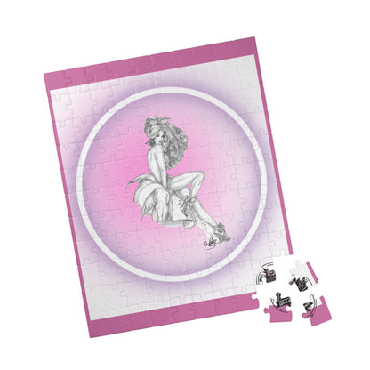 Pretty Bunny Vintage Artwork - Jigsaw Puzzle — PIECES are 110, 252 and 520 Glossy Finish