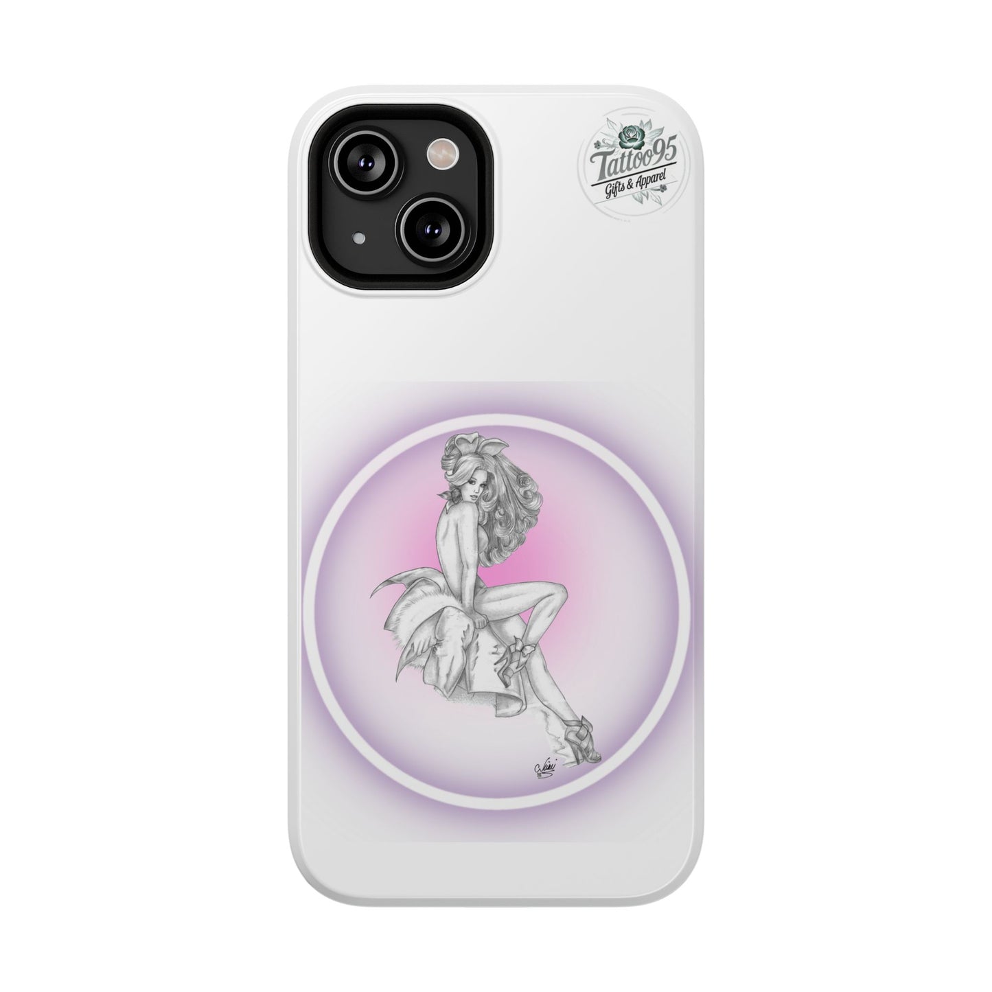 Pretty Bunny Vintage Artwork - iPhone Case