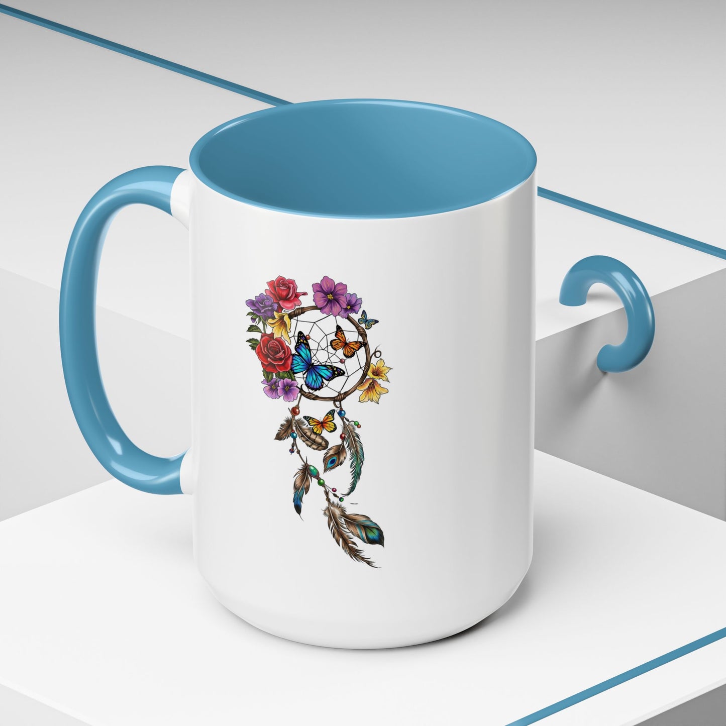 Dreamcatcher & Butterflies - Mug, 11oz and 15oz - Coffee, Tea or Hot Chocolate