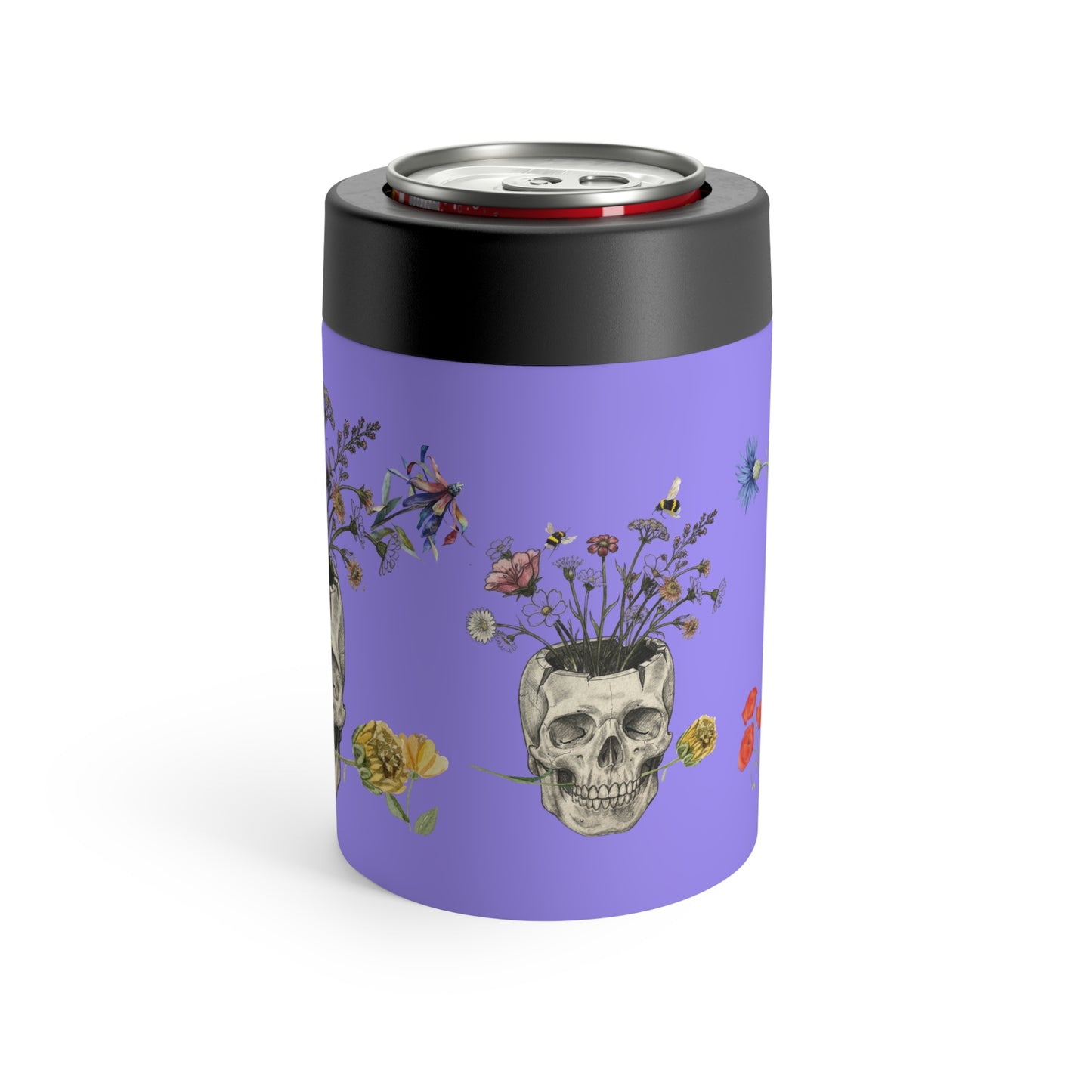Floral Skull Planter - Can Holder — Insulated Stainless Steel 12oz Cooler