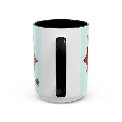 Swallow & Autumn Leaf Accent Coffee Mug — Ceramic Bird Lover Gift (11/15oz)