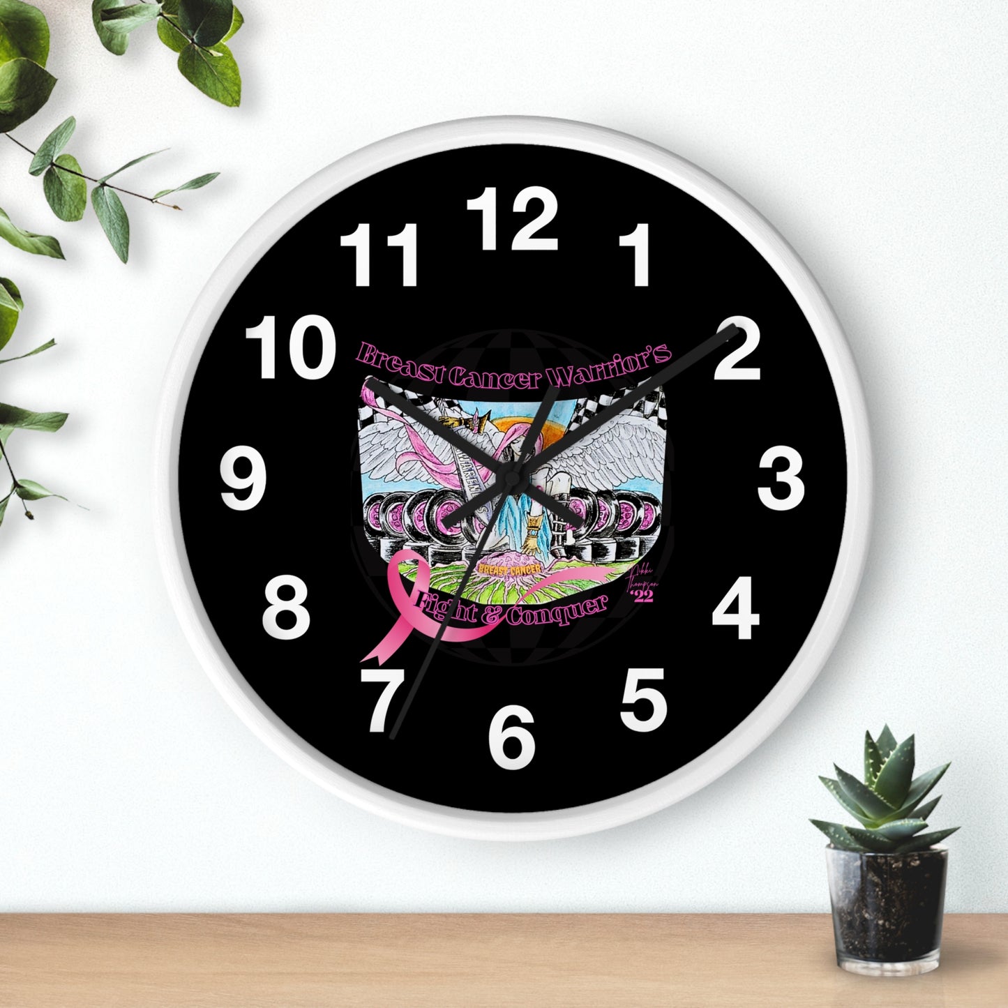 Nikki's Tattoo Studio Collection - Fight and Conquer Warrior Wall Clock — Charlotte Motor Speedway 2022 Commemorative
