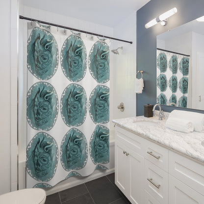 Beautiful Face Tattoo Artwork - Shower Curtain