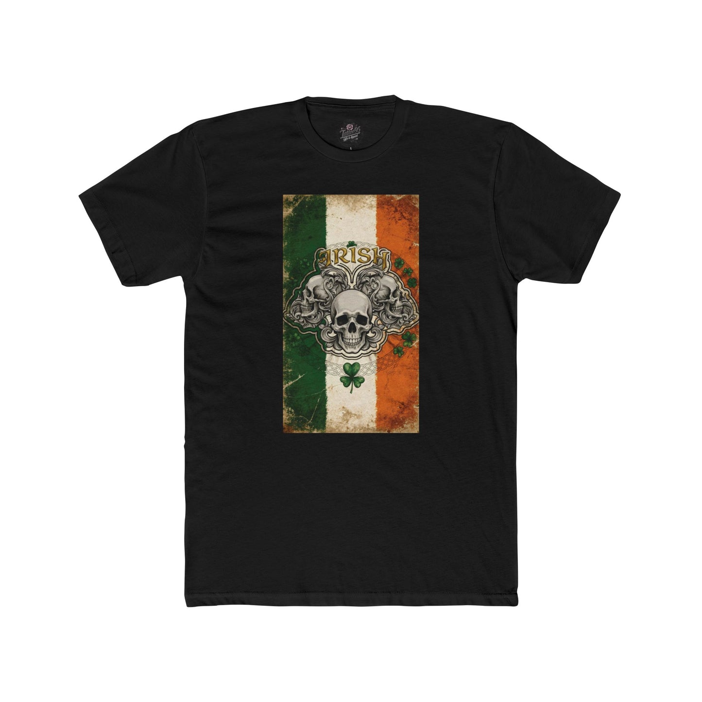 Irish Strong T-Shirt — Unisex Cotton Crew Tee May the Road Rise Up Prayer Medallion