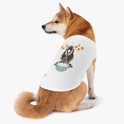 Yoga Goddess Meditation Lotus - Pink Pet  Tank Top – White Pet Tank Top