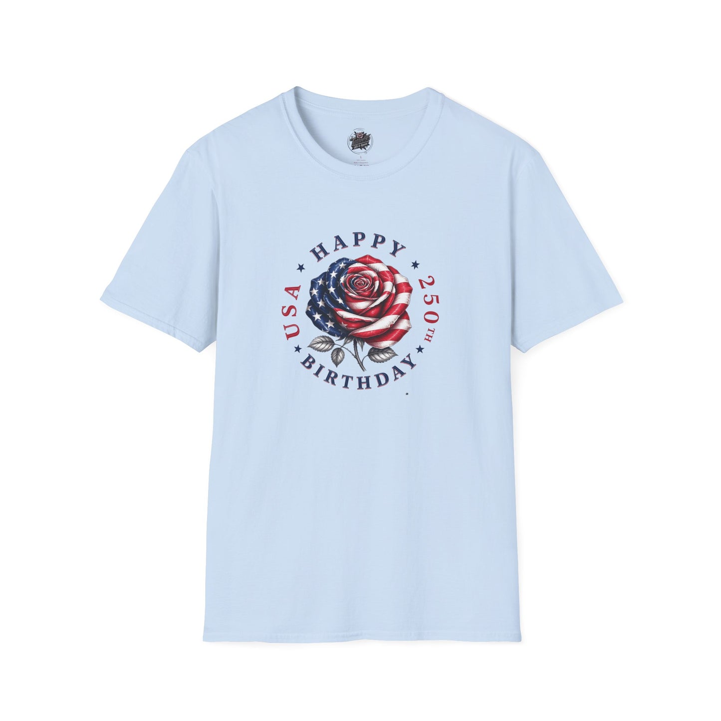 Happy Birthday America 250 years old - Gildan T-Shirt — Artistic Portrait Graphic Tee