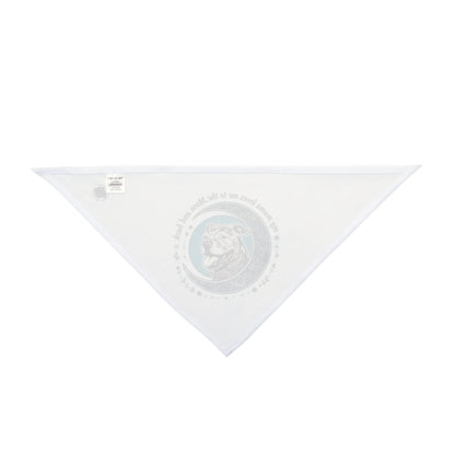 Dog Bandana — 'My Human Loves Me to the Moon and Back' Cute Lunar Paw Print Pet Scarf