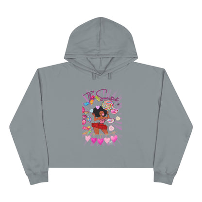 Candy Girl Tattoo Crop Hoodie — Cute Tattoo Script Crop Sweatshirt