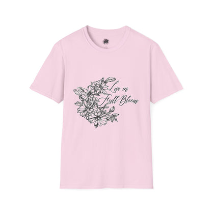 Live in Full Bloom - Floral Script Crew Tee
