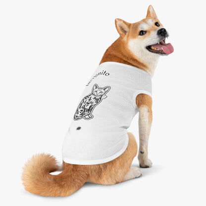 Incognito Tattoo Cat Pet Tank Top — Funny 'Incognito' Graphic Tank for Large Dogs