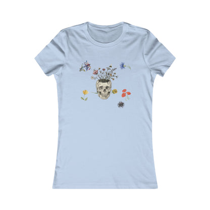 Floral Skull Planter - Women's Tee — Skull Full of Flowers Graphic