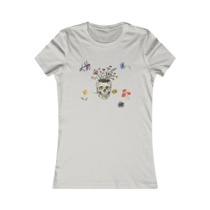 Floral Skull Planter - Women's Tee — Skull Full of Flowers Graphic