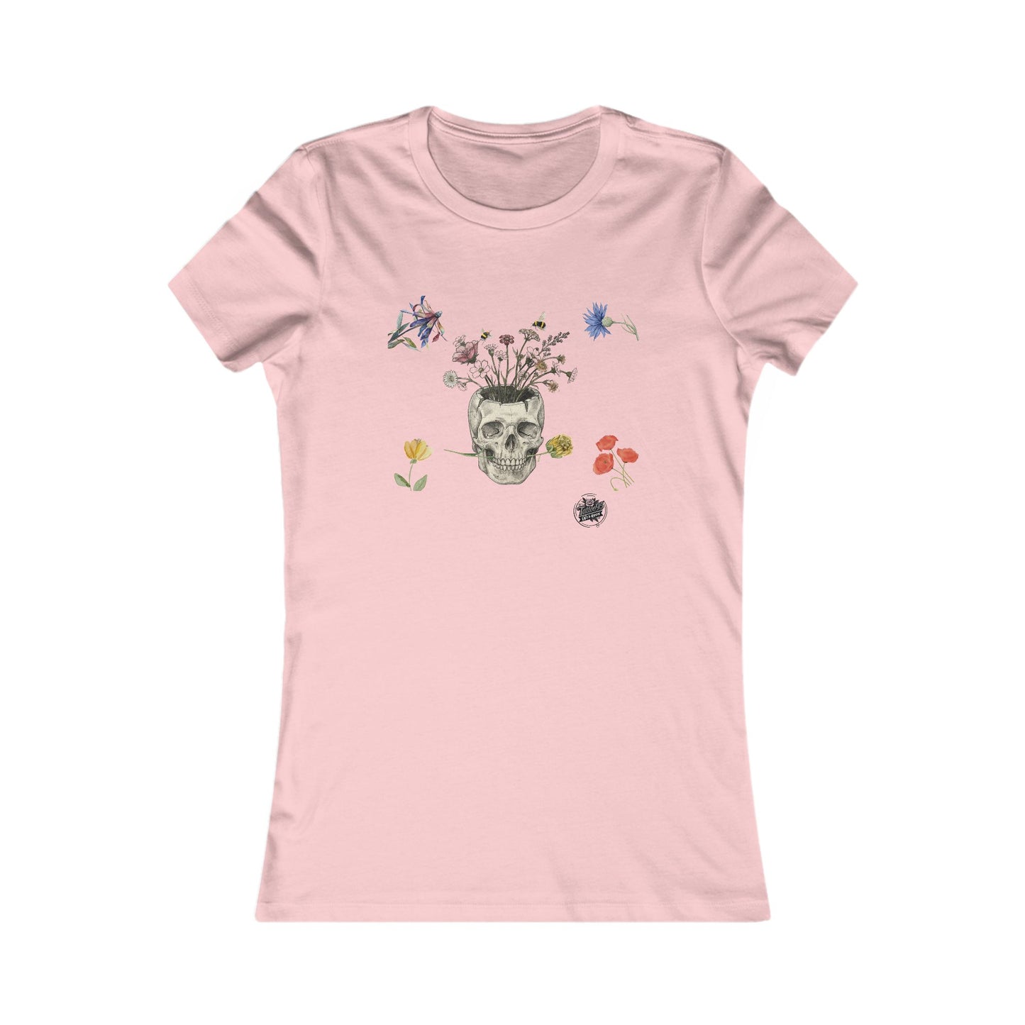 Floral Skull Planter - Women's Tee — Skull Full of Flowers Graphic