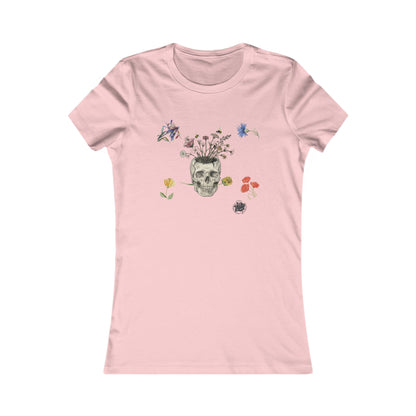 Floral Skull Planter - Women's Tee — Skull Full of Flowers Graphic
