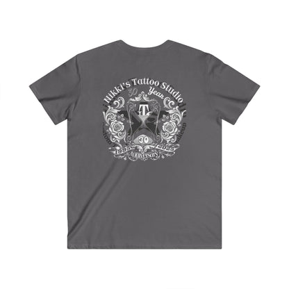 Nikki's Tattoo Studio 30th Anniversary Skull & Snake V-Neck Tee
